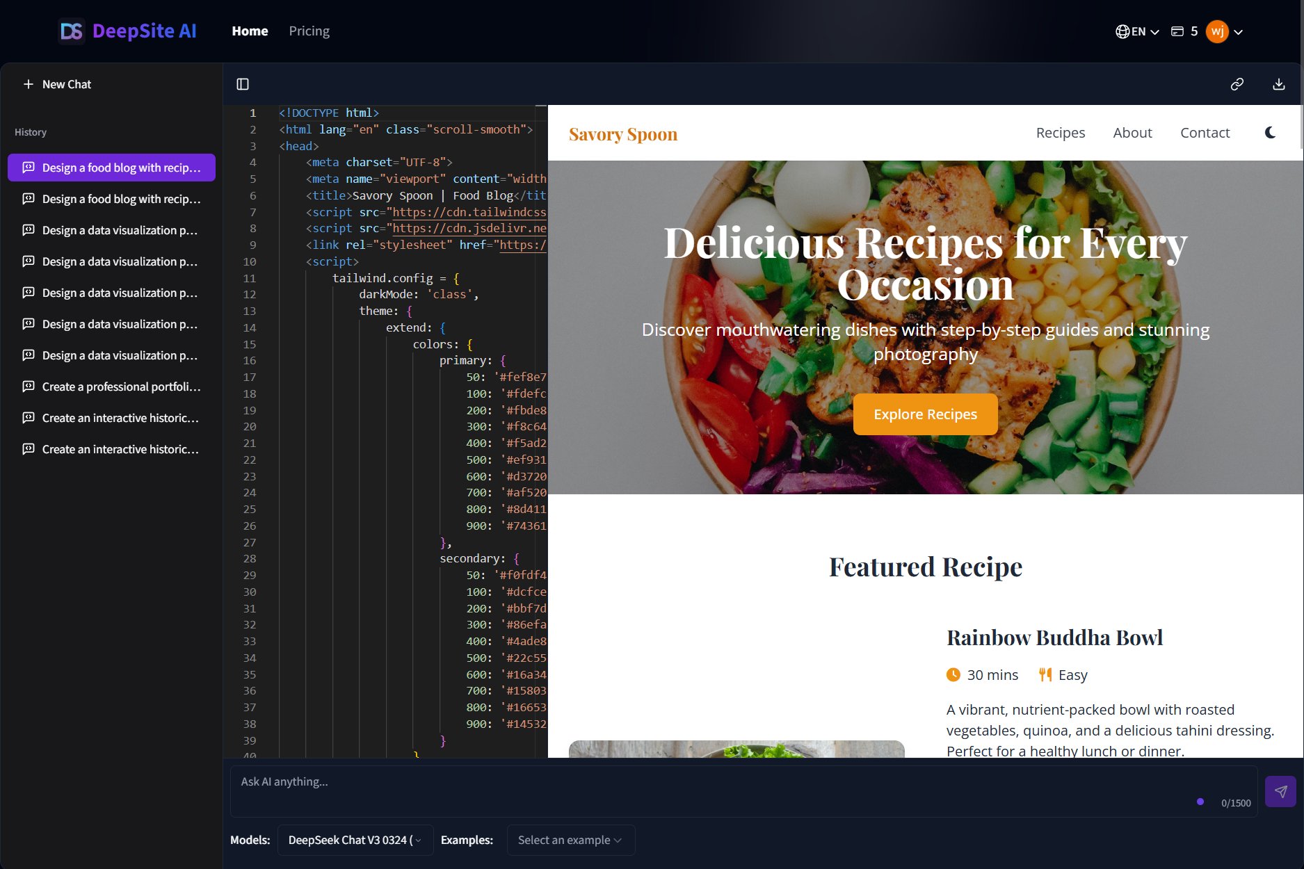 DeepSite AI