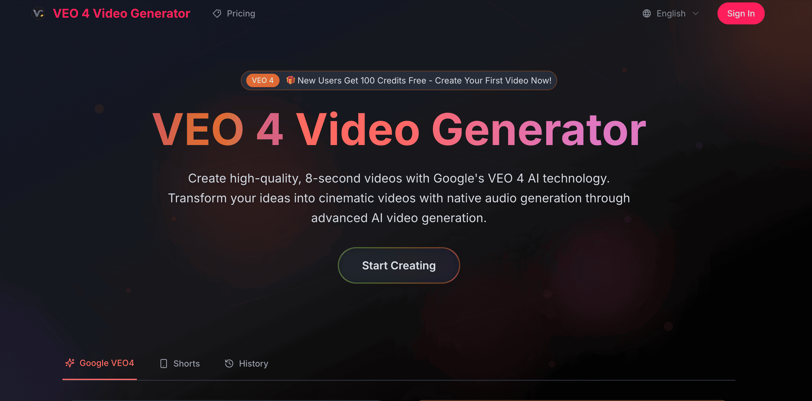 VEO 4 Video Generator